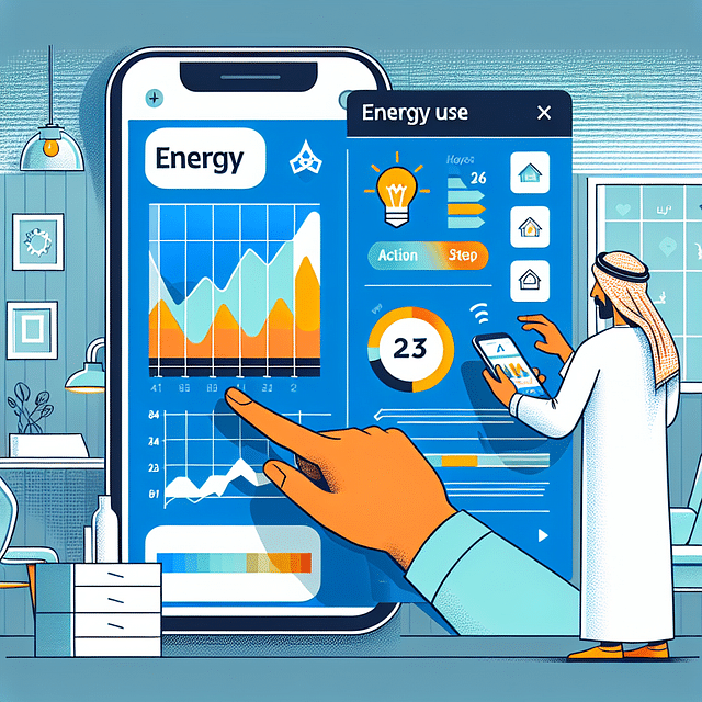 reviewing energy data on smart home device
