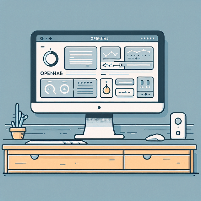 openHAB dashboard on a computer screen