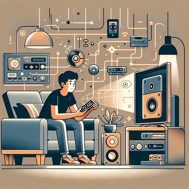 Person testing home theater automation with openHAB and Kodi