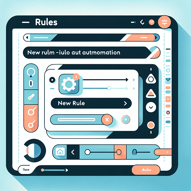 openHAB rules page with a new automation rule being created